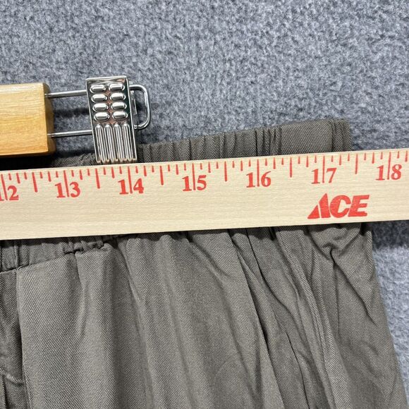 BLOOMCHIC Pants plus 2X 18 20 Green knotted split hem solid pockets pull on - Picture 8 of 16